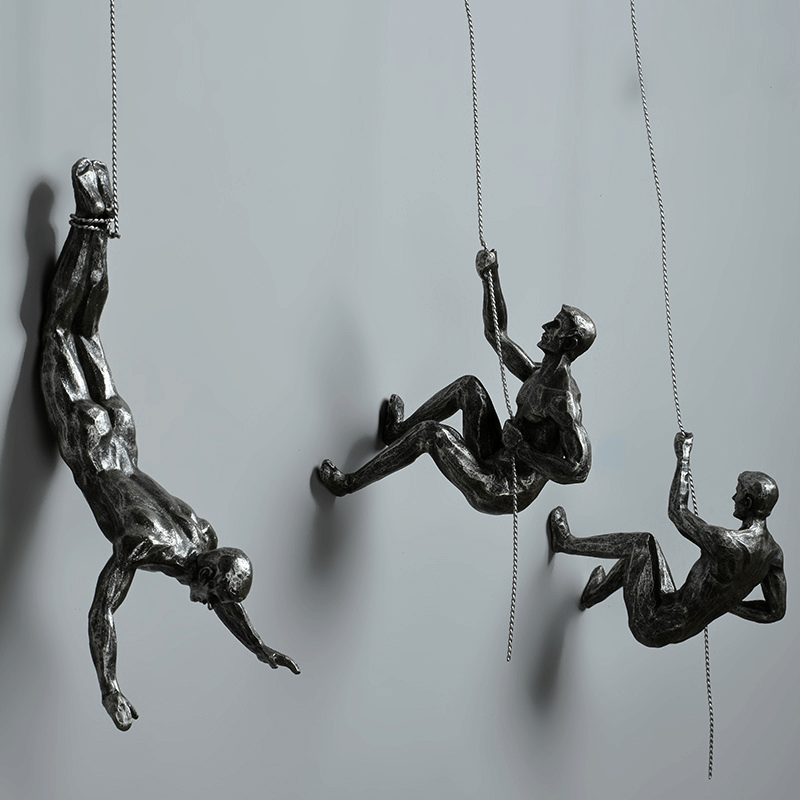 Climbing Figures Wall Art – Modern Art Set
