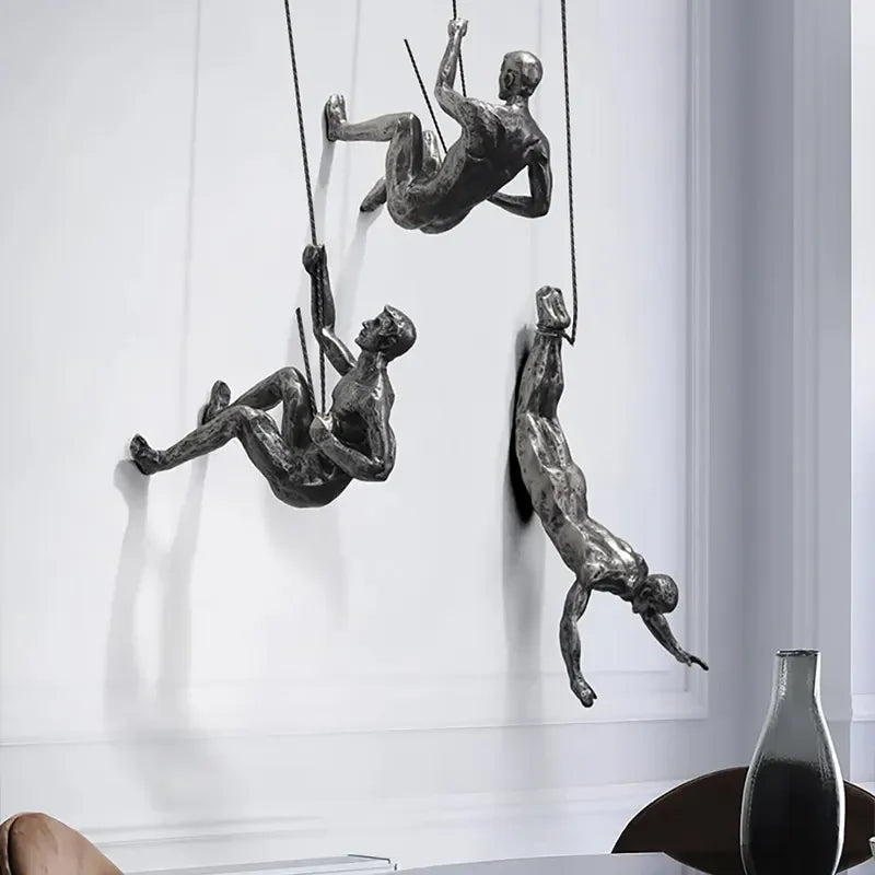 Climbing Figures Wall Art – Modern Art Set