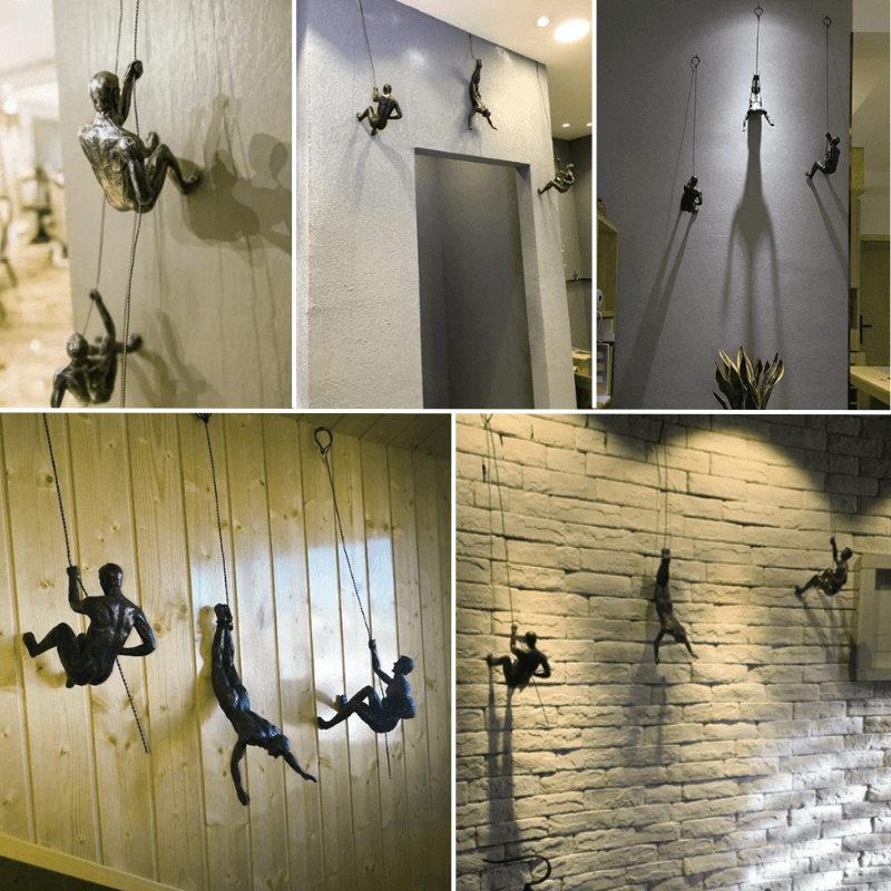 Climbing Figures Wall Art – Modern Art Set