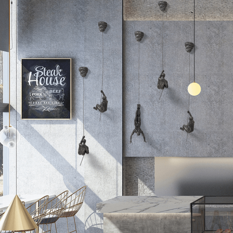 Climbing Figures Wall Art – Modern Art Set