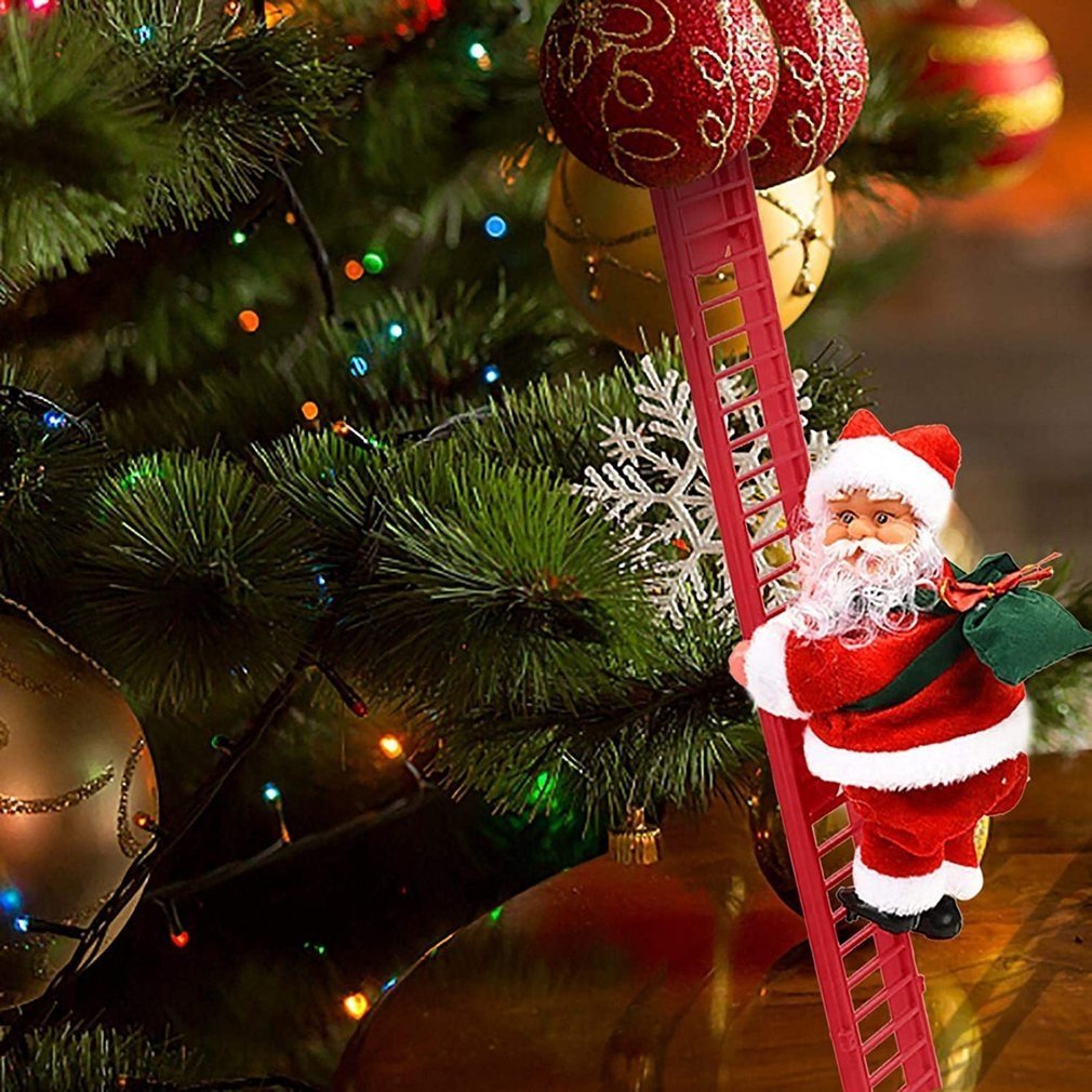 Climbing Santa on a Musical Ladder