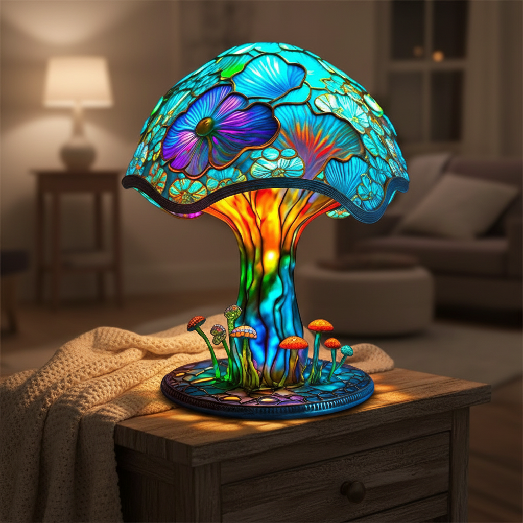 Colorful Glass Table Lamp