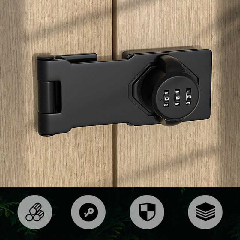 Combination Security Lock for Cabinets and Doors