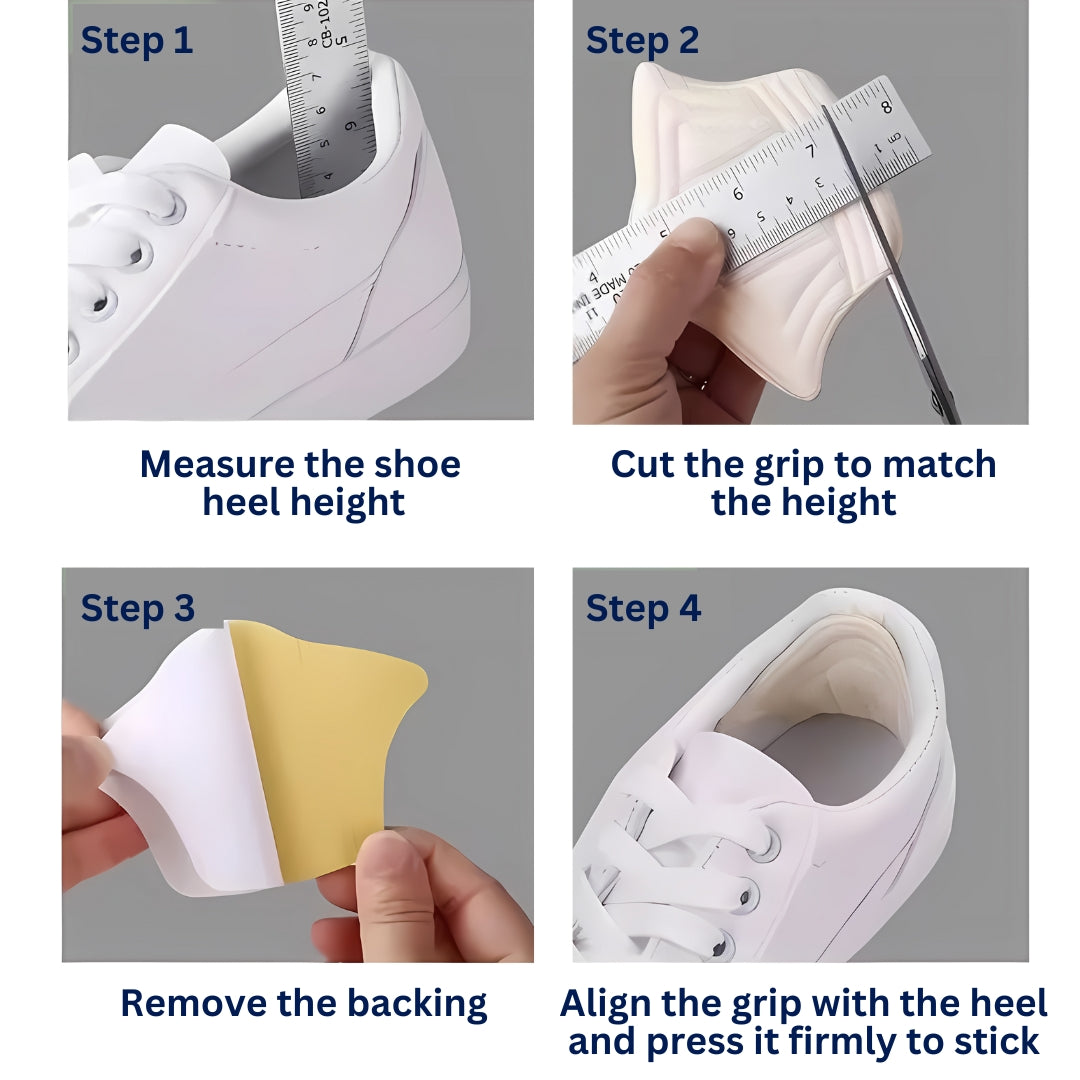Comfort Fit Heel Grips for Shoes - Friction Reducing Heel Cushions