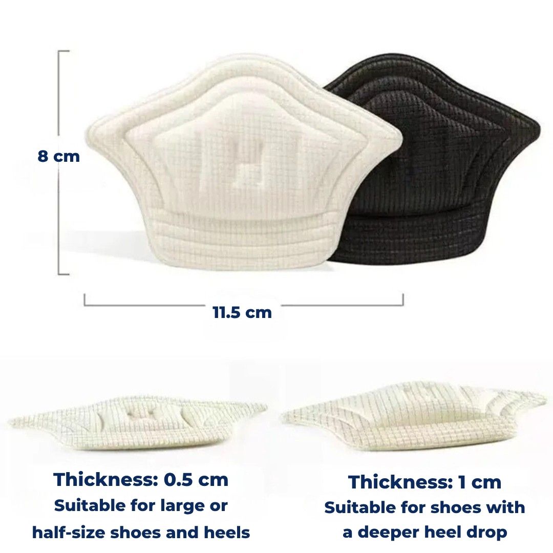 Comfort Fit Heel Grips for Shoes - Friction Reducing Heel Cushions