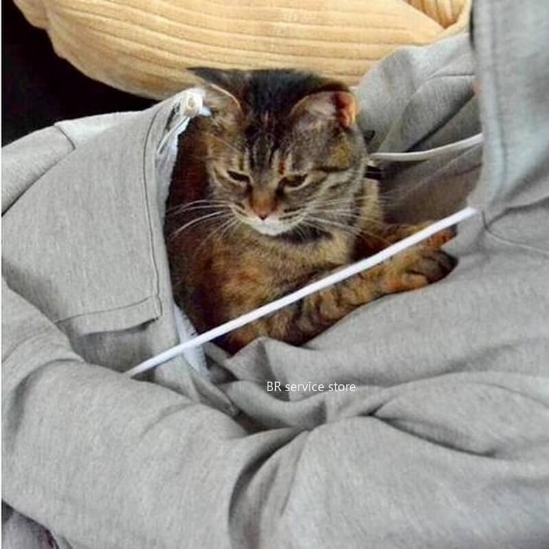Comfortable Hoodie with Cat Pouch