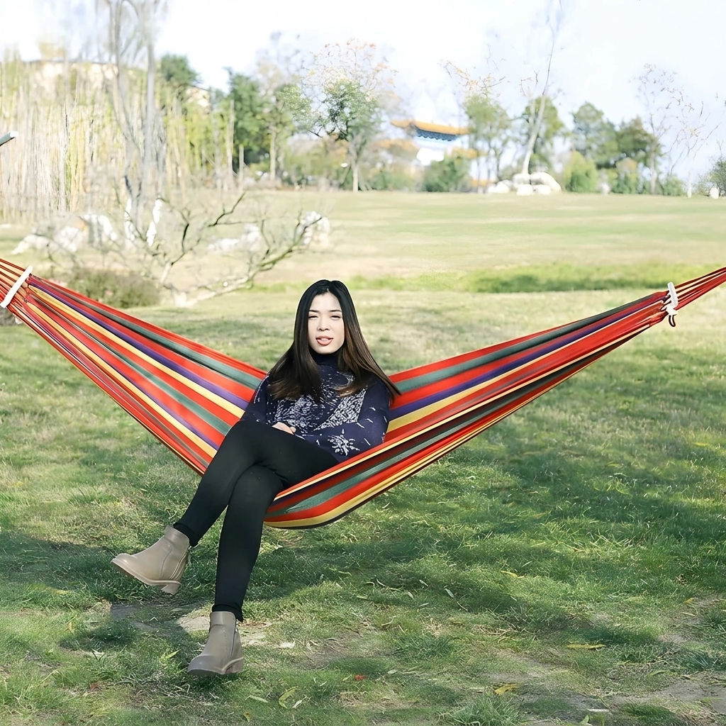 Comfortable Striped Hammock