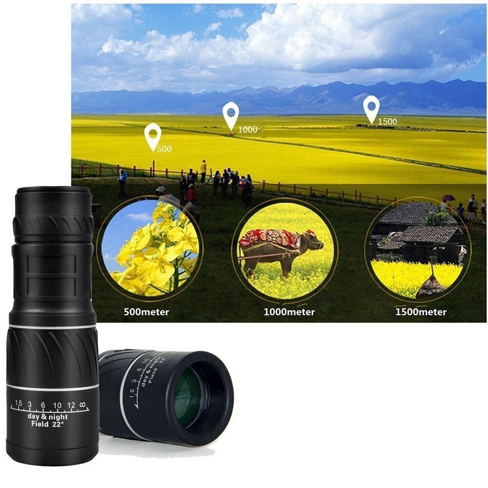 Compact 16x52 HD Travel Monocular Telescope