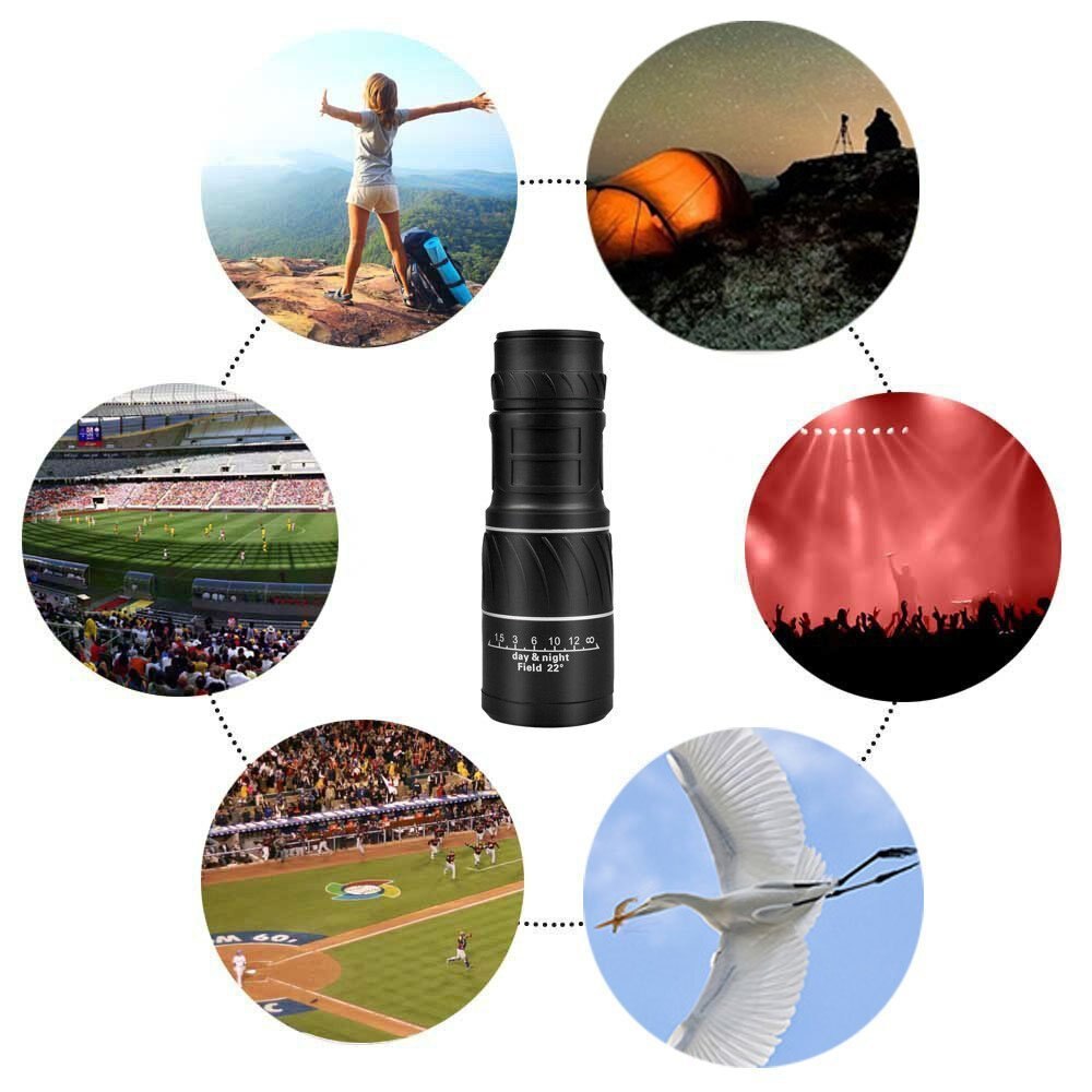 Compact 16x52 HD Travel Monocular Telescope