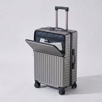 Compact Carry-On Spinner Suitcase with Laptop Compartment