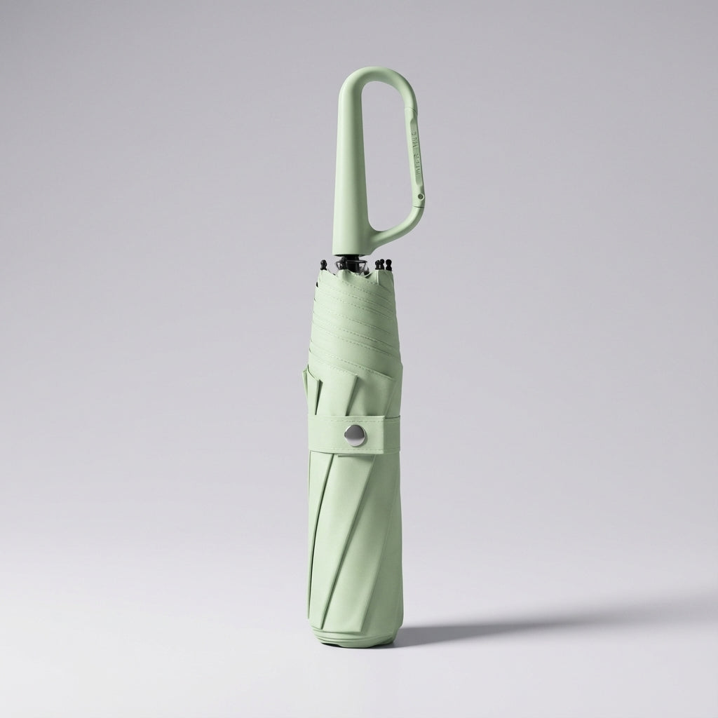 Compact Clip-On Folding Umbrella for Easy Carry