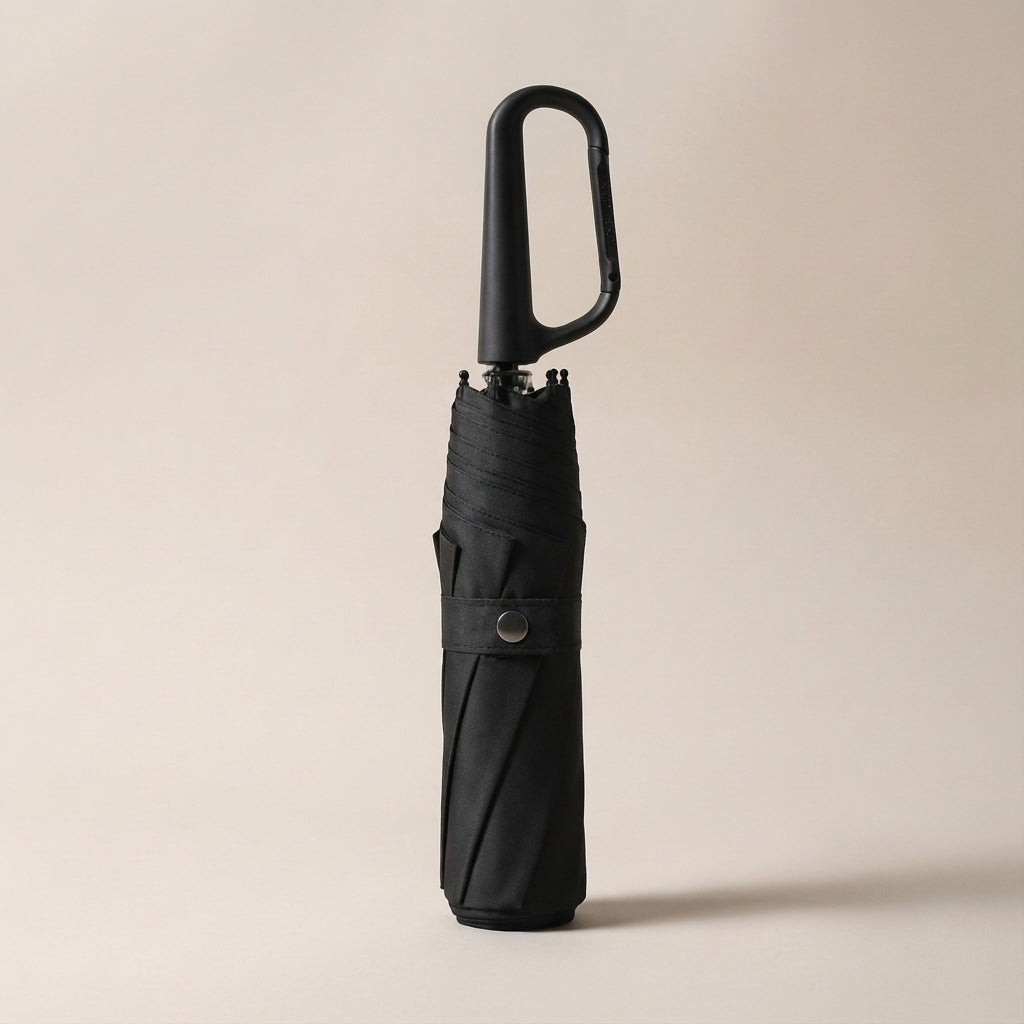 Compact Clip-On Folding Umbrella for Easy Carry