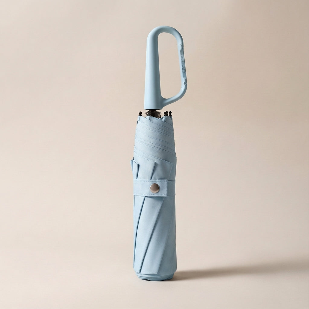 Compact Clip-On Folding Umbrella for Easy Carry