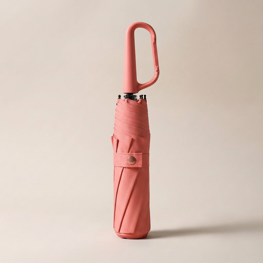 Compact Clip-On Folding Umbrella for Easy Carry