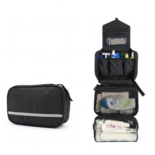 Compact Hanging Toiletry Bag for Organized Travel and Home Use