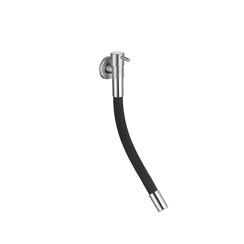Contemporary Wall-Mounted Bathroom Faucet with Stainless Steel Lever Handles