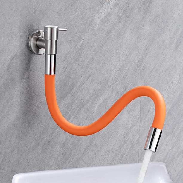 Contemporary Wall-Mounted Bathroom Faucet with Stainless Steel Lever Handles