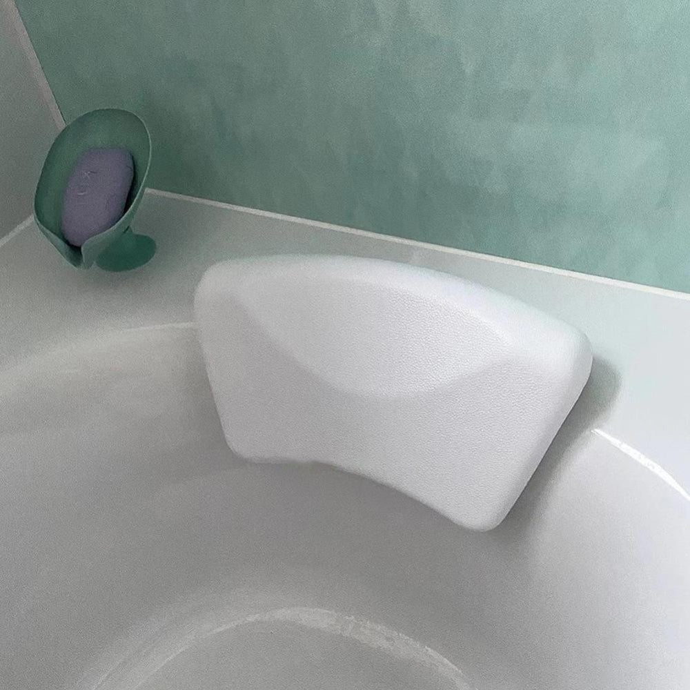 Contoured Bathtub Pillow with Soft Silicone Surface