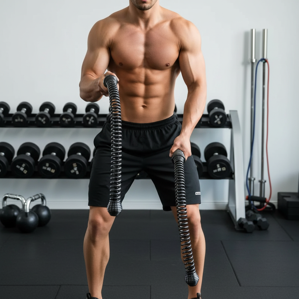 Cordless Battle Ropes Fitness & Home Workout Training Equipment