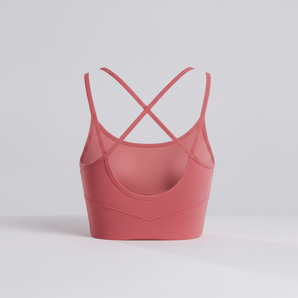 Cropped Sports Top with Criss-Cross Straps