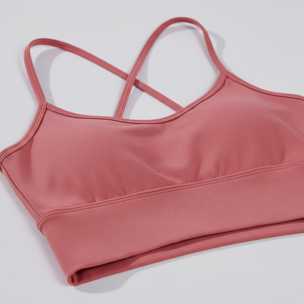 Cropped Sports Top with Criss-Cross Straps