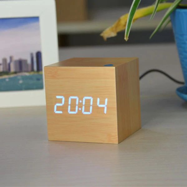 Cube Digital Desk Clock - Modern Design | Compact