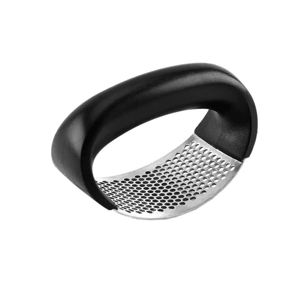 Curved Stainless Steel Garlic Press