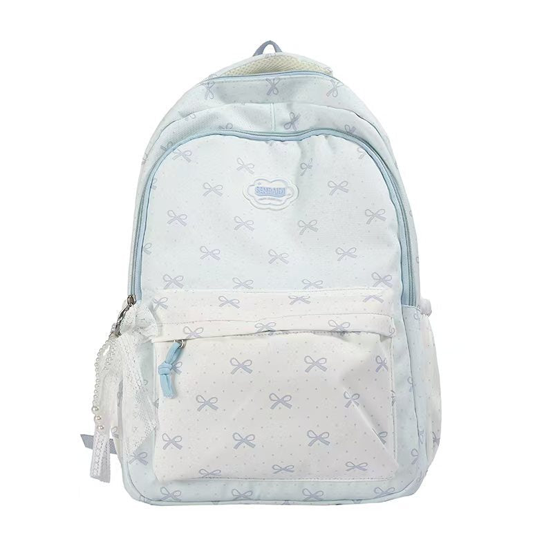 Cute Bow-Pattern School Backpack