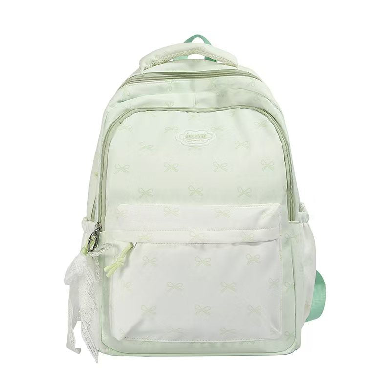 Cute Bow-Pattern School Backpack