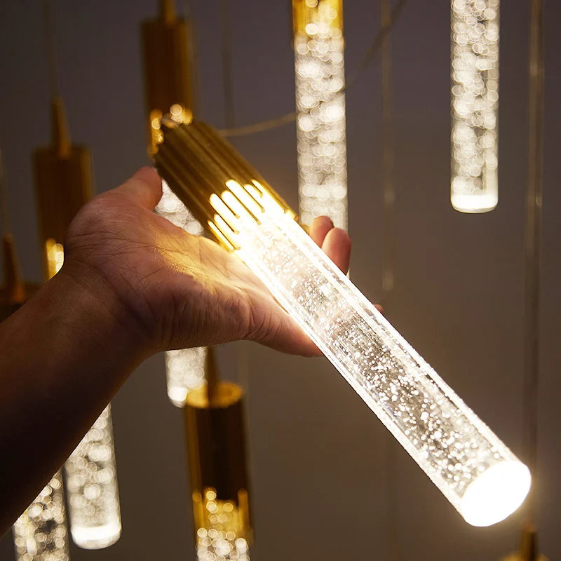 Cylinder Glass Pendant Light