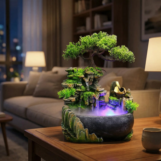 Decorative Tabletop Fountain with Waterfall