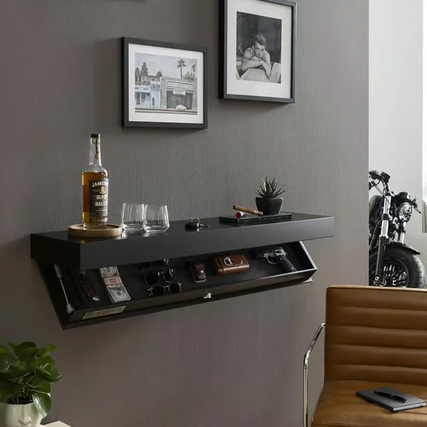 Designer Shelf with Hidden Storage Compartment