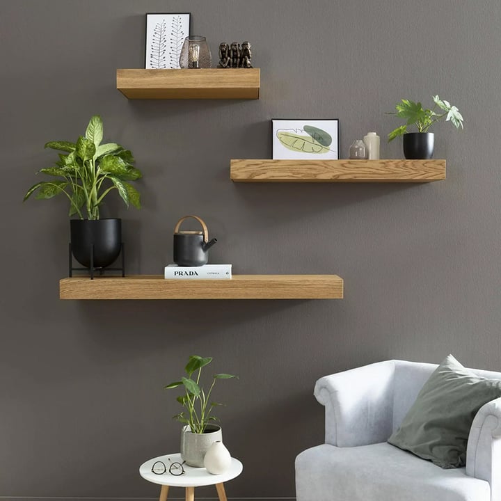 Designer Shelf with Hidden Storage Compartment