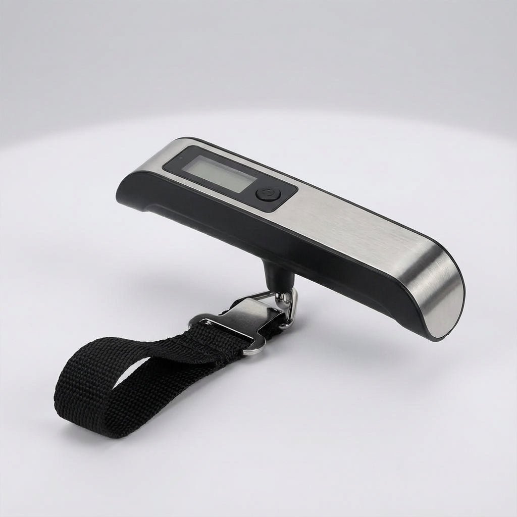 Digital Luggage Scale with Backlit LCD Display and Rubber Handle – Portable 50 kg Capacity Weighing Scale