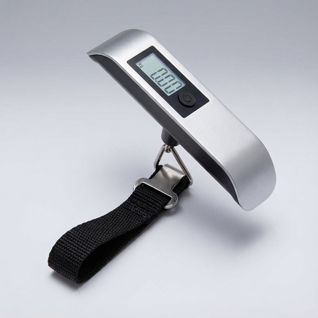 Digital Luggage Scale with Backlit LCD Display and Rubber Handle – Portable 50 kg Capacity Weighing Scale