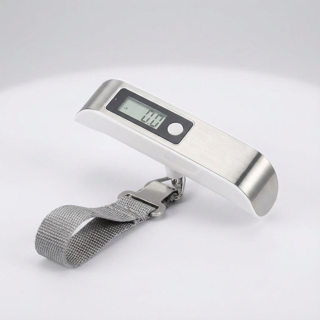 Digital Luggage Scale with Backlit LCD Display and Rubber Handle – Portable 50 kg Capacity Weighing Scale