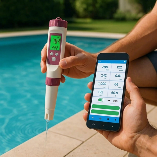 Digital Pool Water Tester and Analyzer with Smart App Support