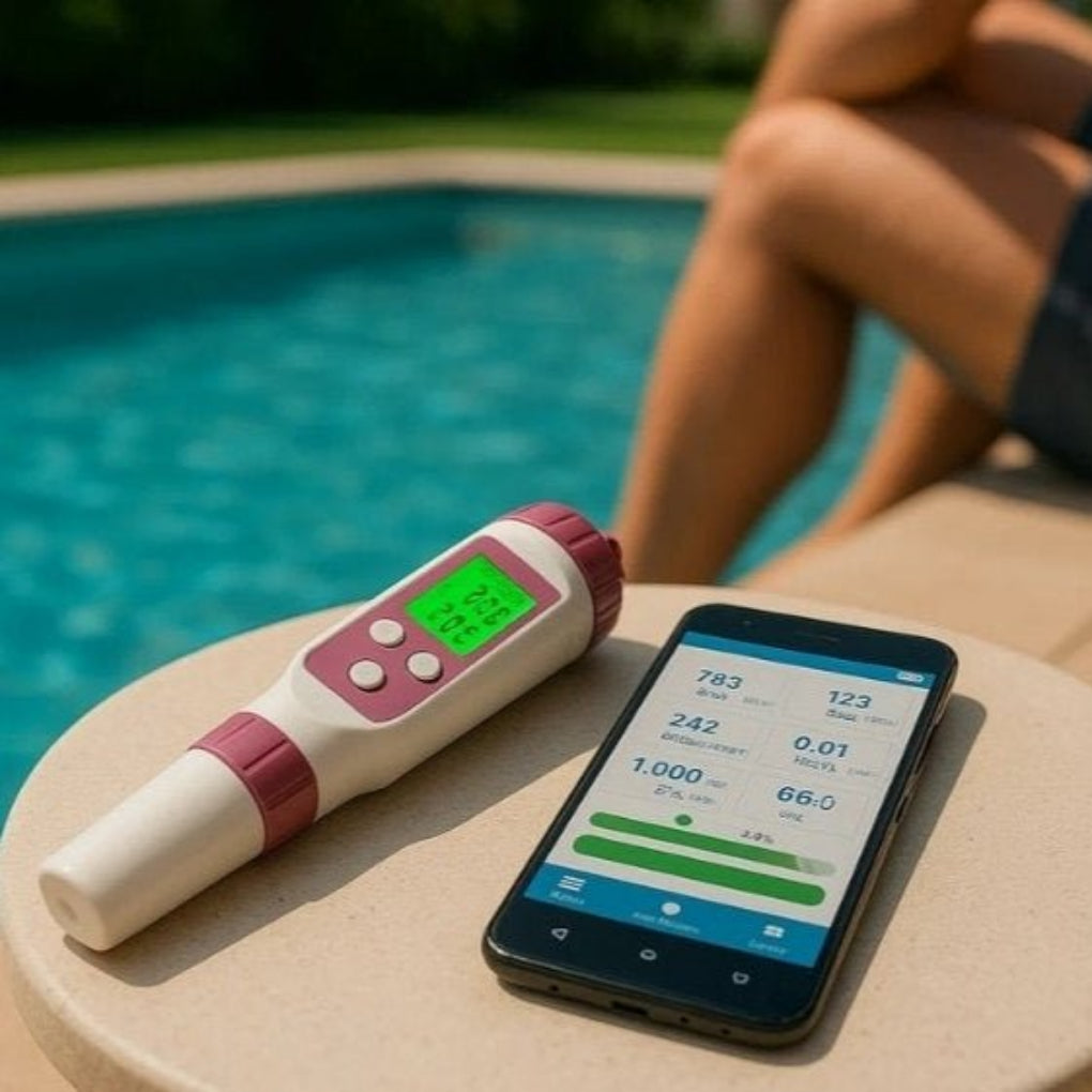Digital Pool Water Tester and Analyzer with Smart App Support
