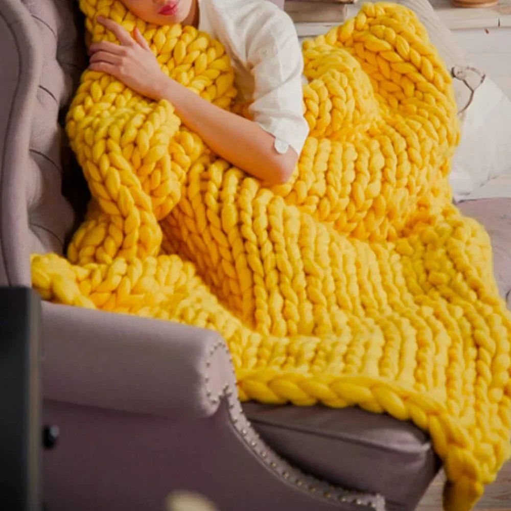 DIY Chunky Wool Yarn for Soft Blankets - 1000g