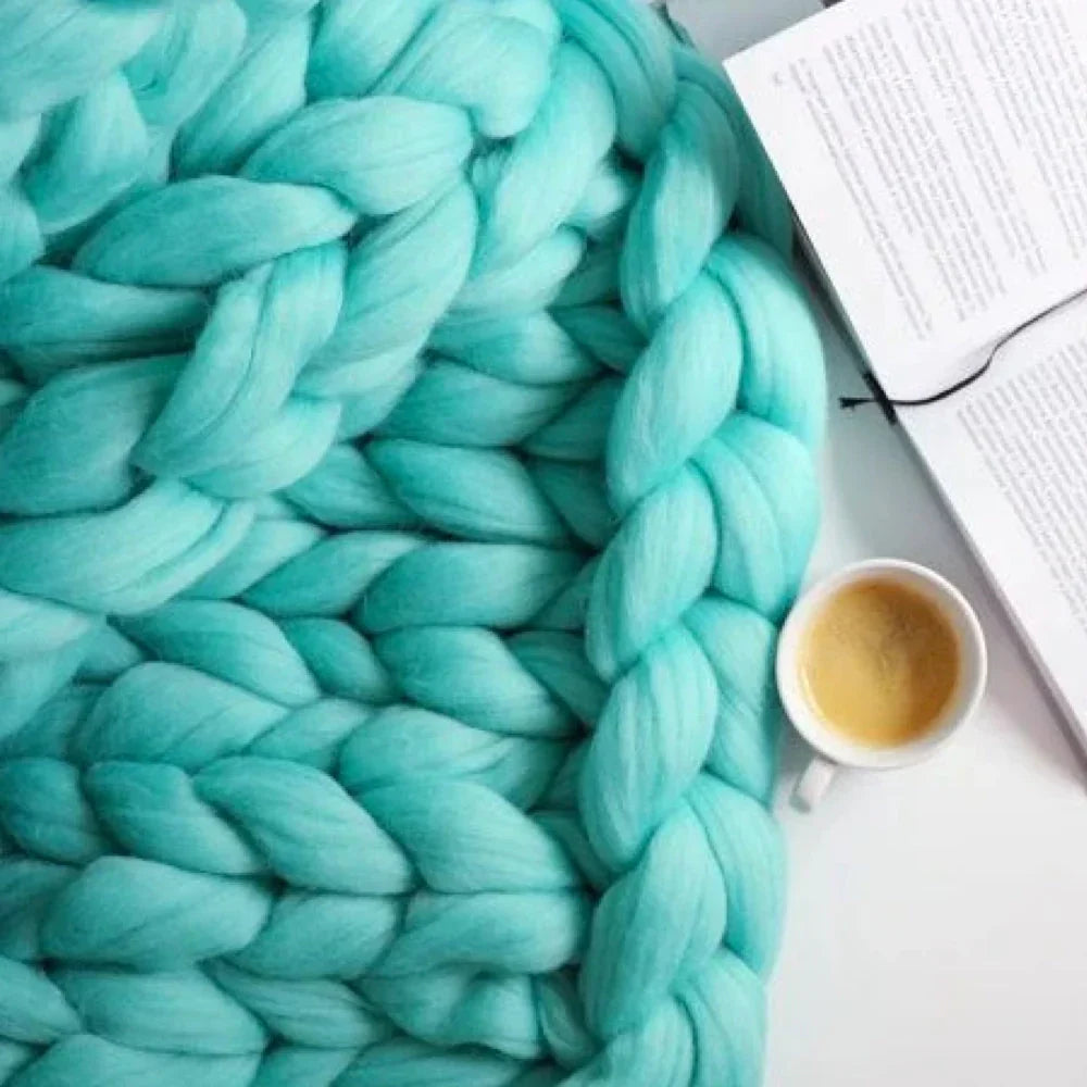DIY Chunky XL 1000g Wool Yarn for Soft Blankets