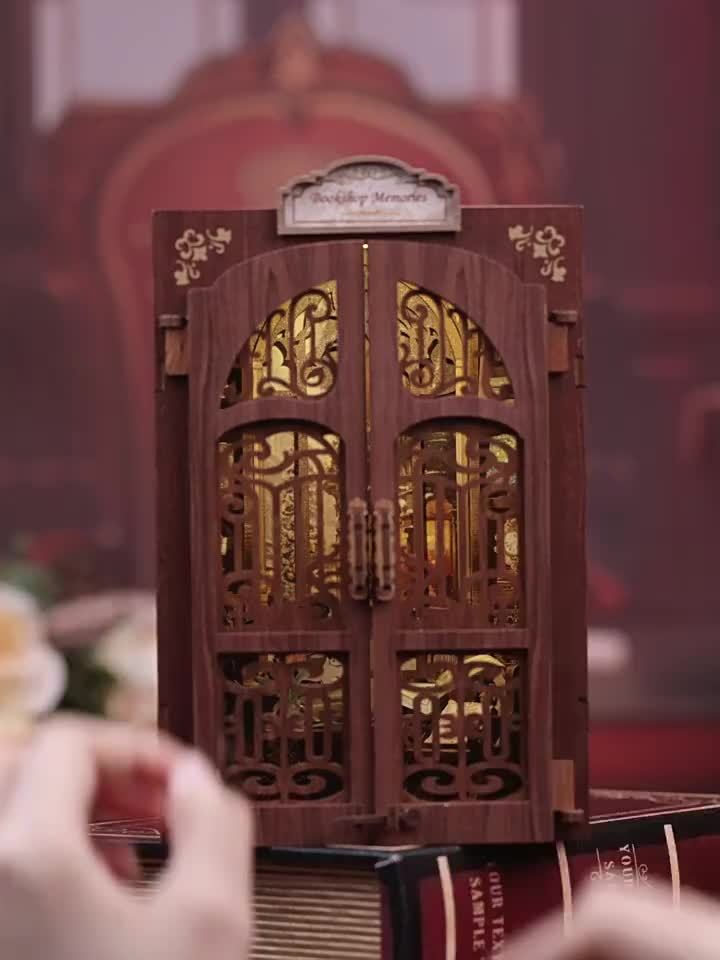 DIY Miniature Owl Bookstore – 3D Wooden Kit with Lighting for Creative Decor
