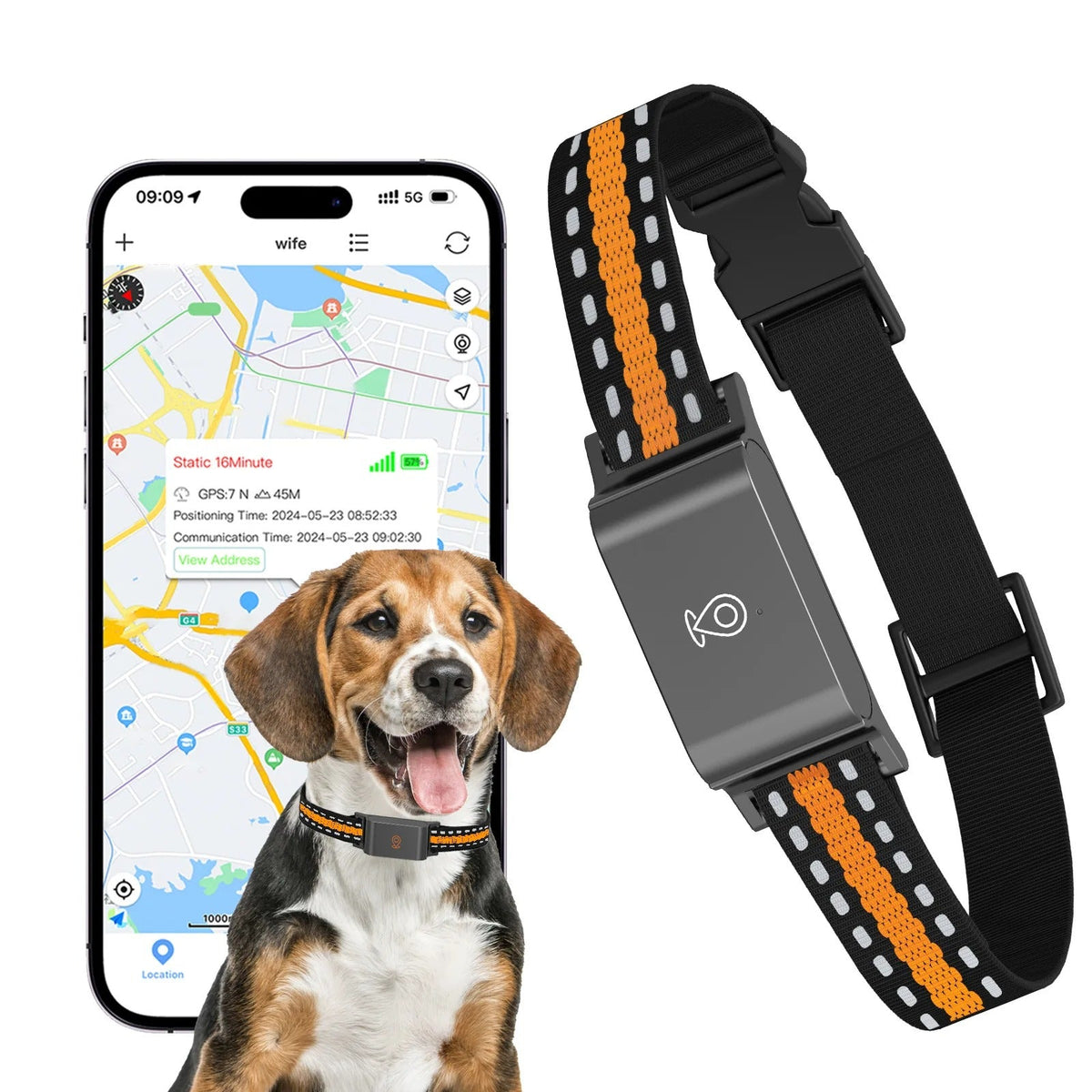 Dog and Cat GPS Collar - Unlimited Range, Accurate Tracking
