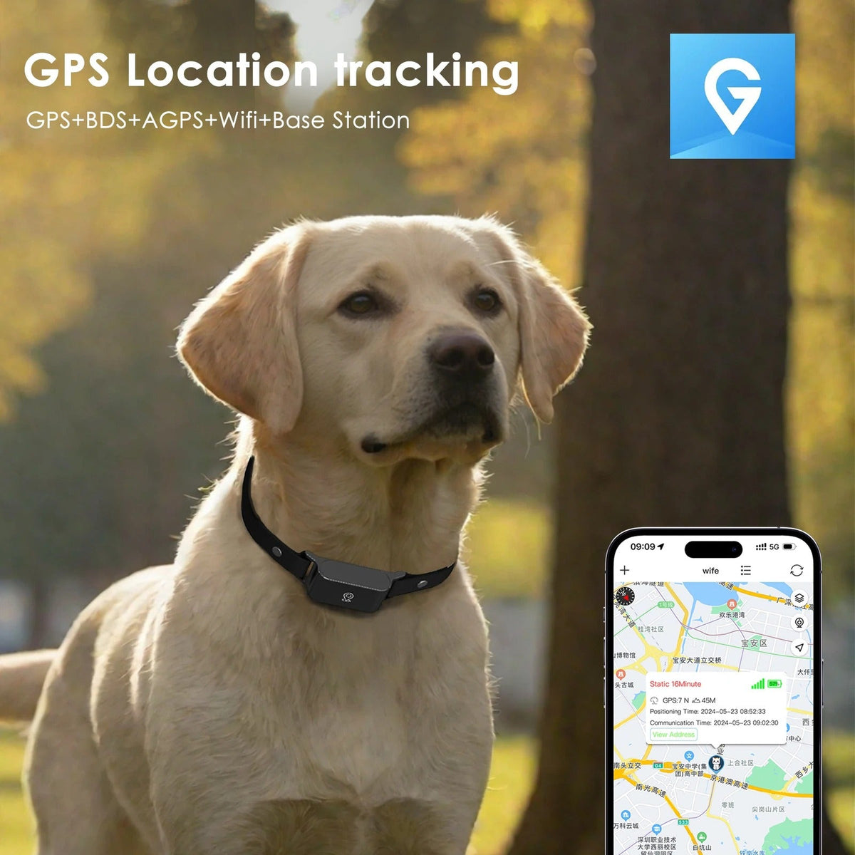 Dog and Cat GPS Collar - Unlimited Range, Accurate Tracking