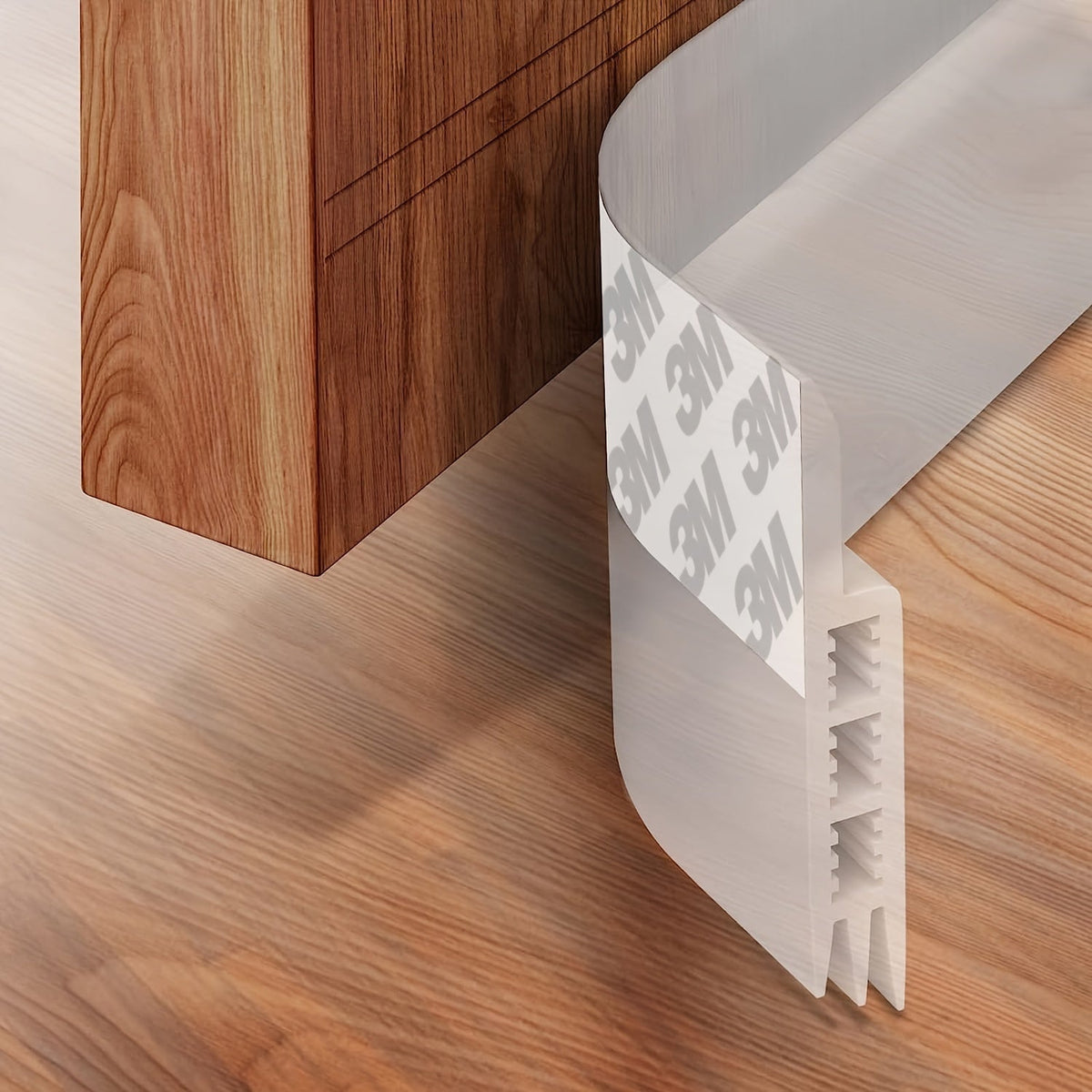 Door Draft Stopper - Silicone Door Sweep with Strong Adhesive and Soundproofing