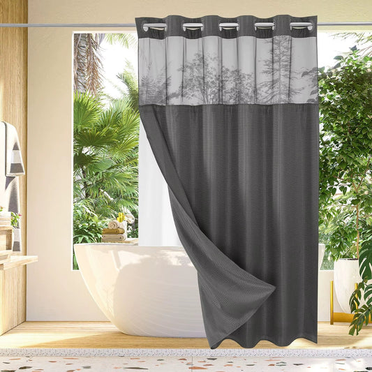 Double-Layer Waffle Shower Curtain