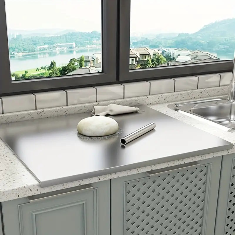 Double-Sided Stainless Steel Cutting Board – Hygienic and Non-Slip