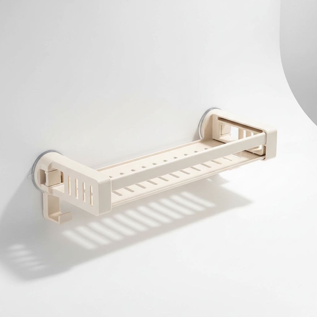 Drill-Free Hanging Bathroom Shelf