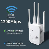Dual-Band Long-Range Outdoor Wi-Fi Booster 1200Mbps