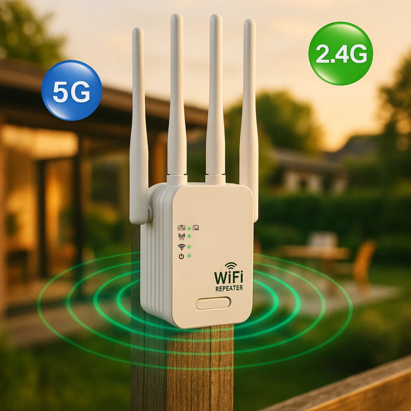 Dual-Band Long-Range Outdoor Wi-Fi Booster 1200Mbps