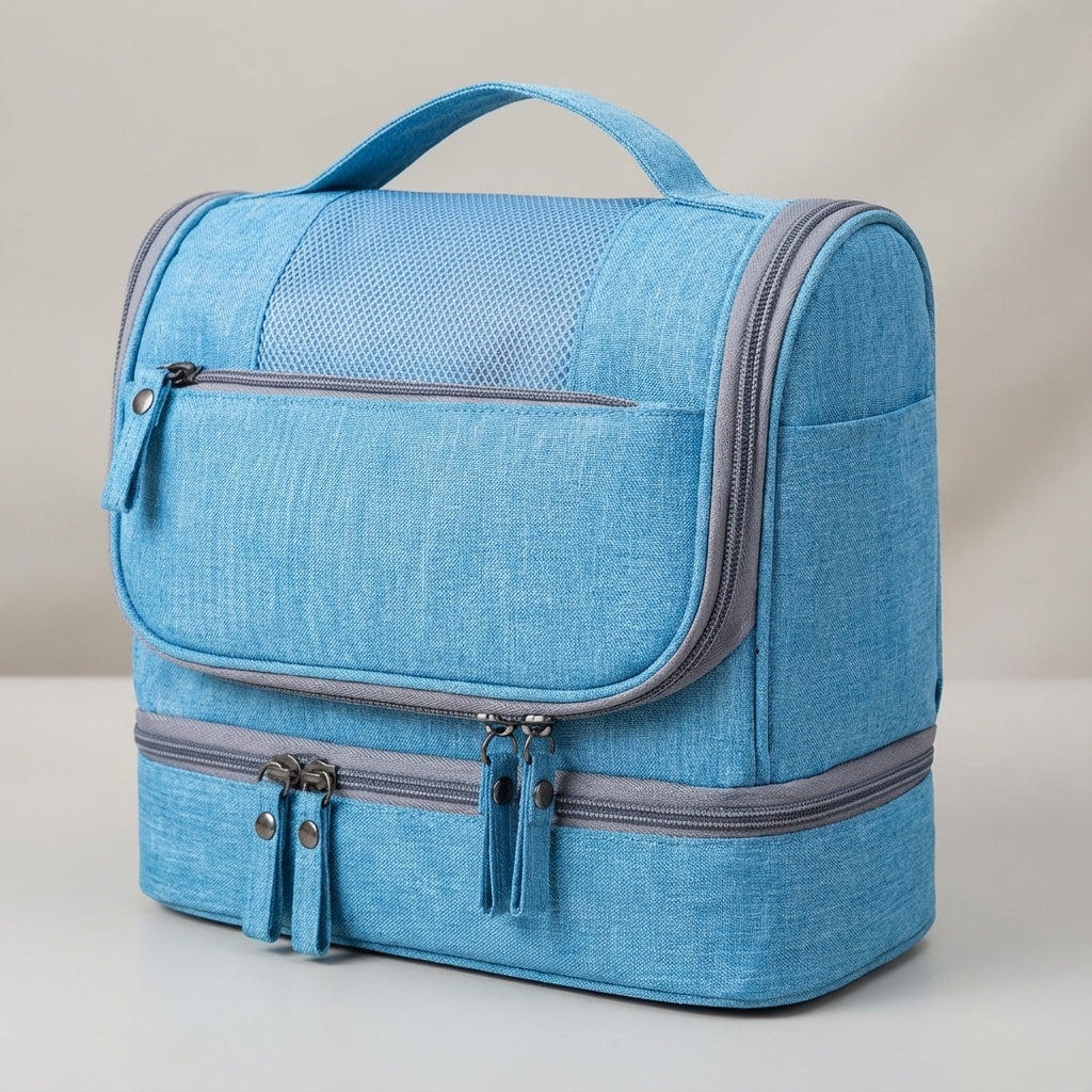 Dual-Compartment Travel Toiletry Bag - Optimally Organized